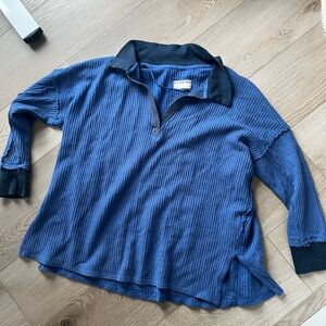 We The Free Collared Blue Shirt